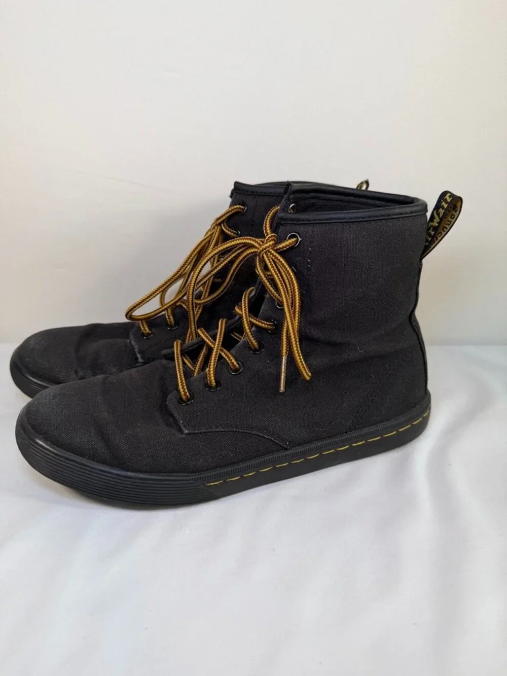 Dr DOC MARTENS Sheridan Canvas Ankle Boots Black Womens 7 - Picture 5 of 12